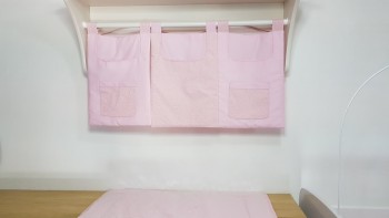 Conjunto saquinhos organizadores com trocador (4 peças) - Folhagem rosa